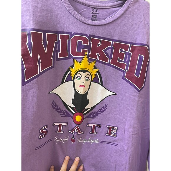 Disney Wicked State QUEEN Long Sleeve T-Shirt XXL PURPLE - Picture 2 of 6